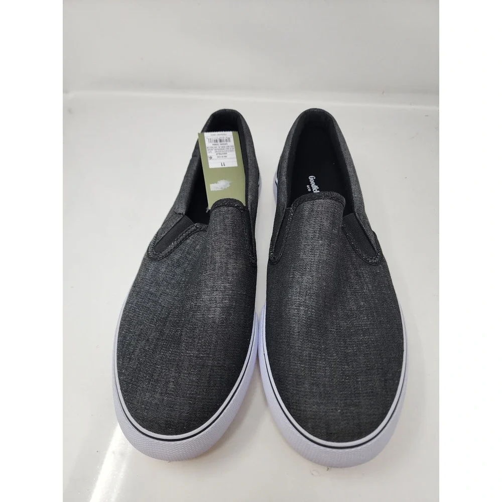 Goodfellow & Co Mens Phillip Slip On Sneakers Gray Canvas Casual Size 11